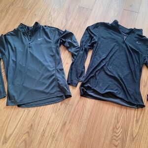 Nike Black Quarter-Zip Athletic Tops Small And Medium Dry Fit